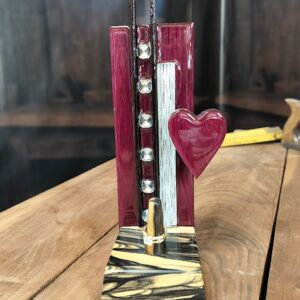 Majestic Radiance – Ebony & Purpleheart Ring Holder