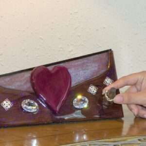 Love Enveloped – Black Walnut & Purpleheart Ring Holder