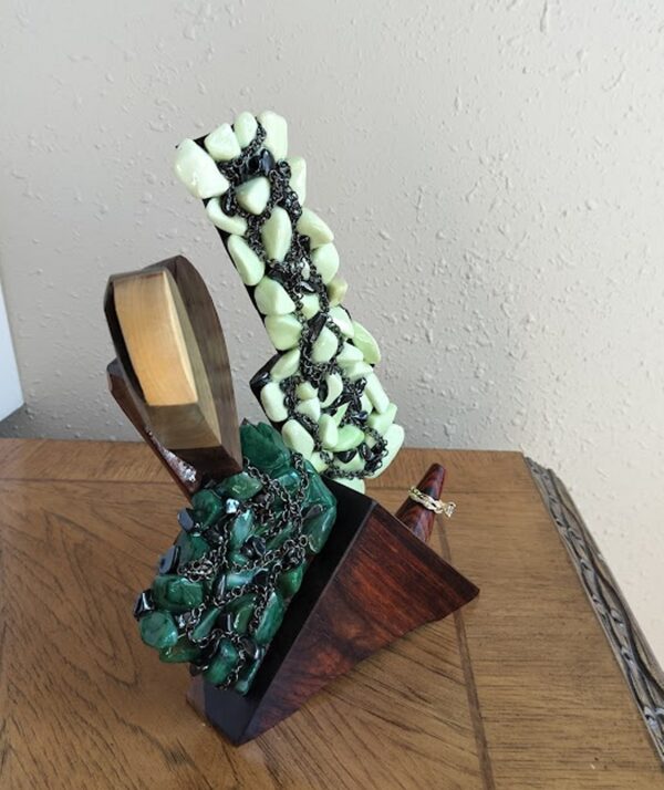 Anchor of Grace – Cocobolo & Jasper Wedding Ring Holder - Image 4