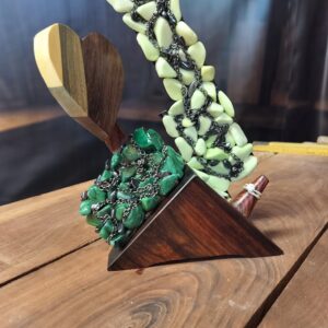 Anchor of Grace – Cocobolo & Jasper Wedding Ring Holder