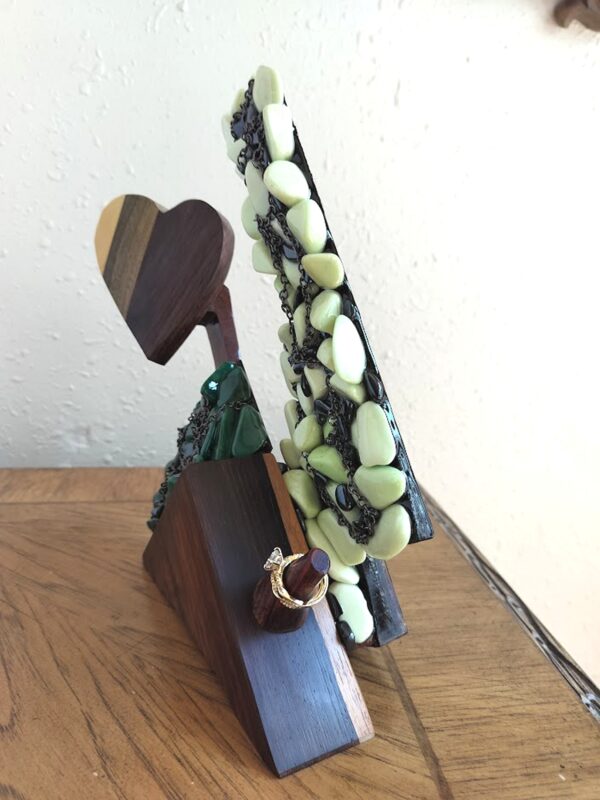 Anchor of Grace – Cocobolo & Jasper Wedding Ring Holder - Image 5