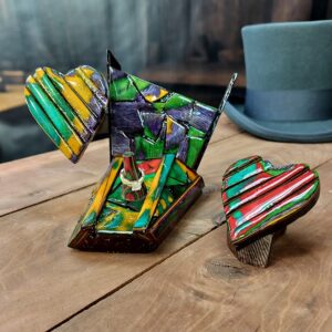 Covenant Kaleidoscope – Dyed Birch Wedding Ring Holder